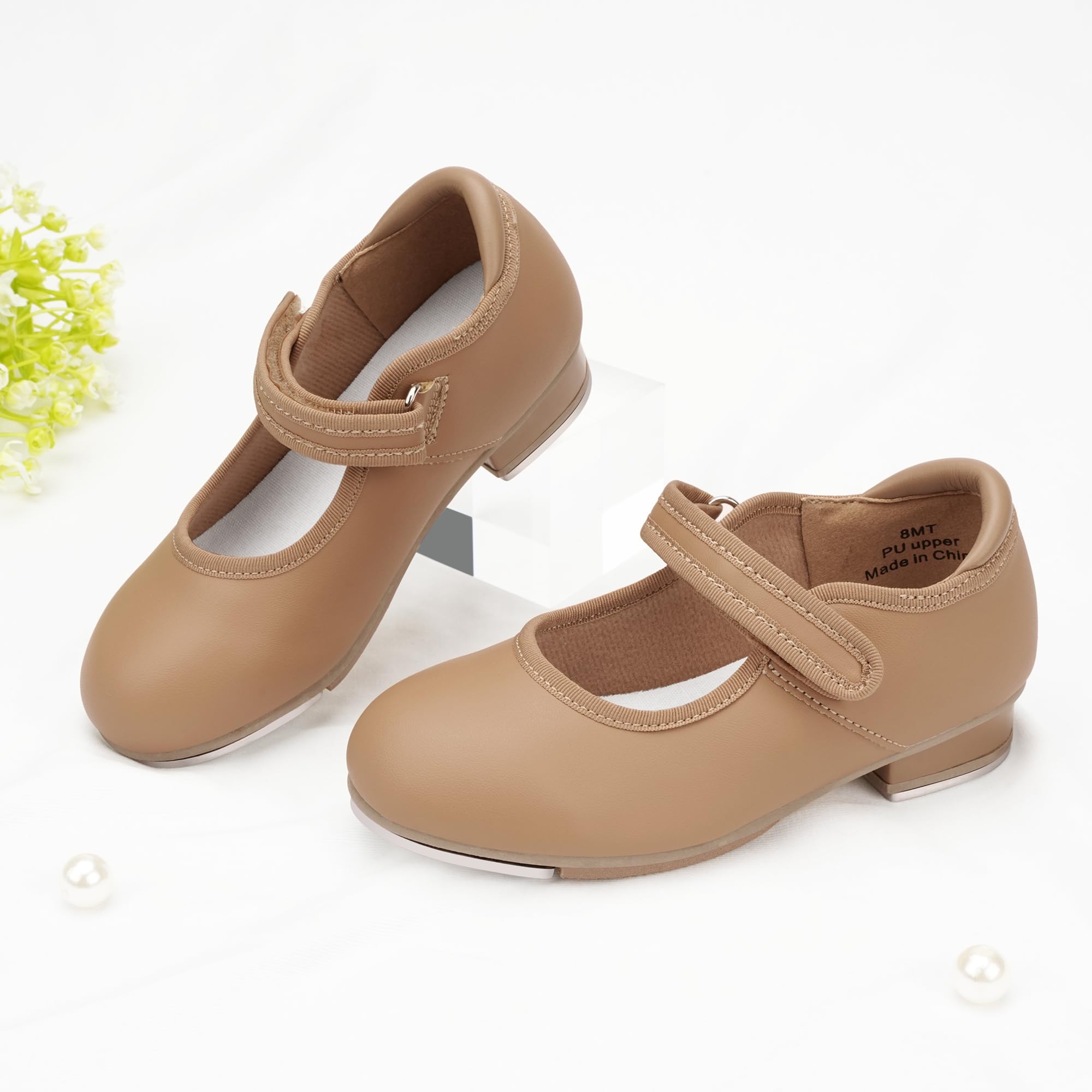 Required Girls Tap Shoes in Tan- Add size on Amazon