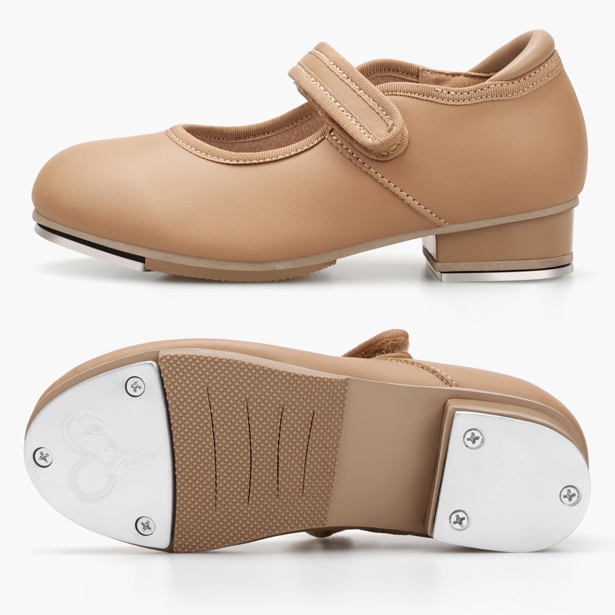 Required Girls Tap Shoes in Tan- Add size on Amazon