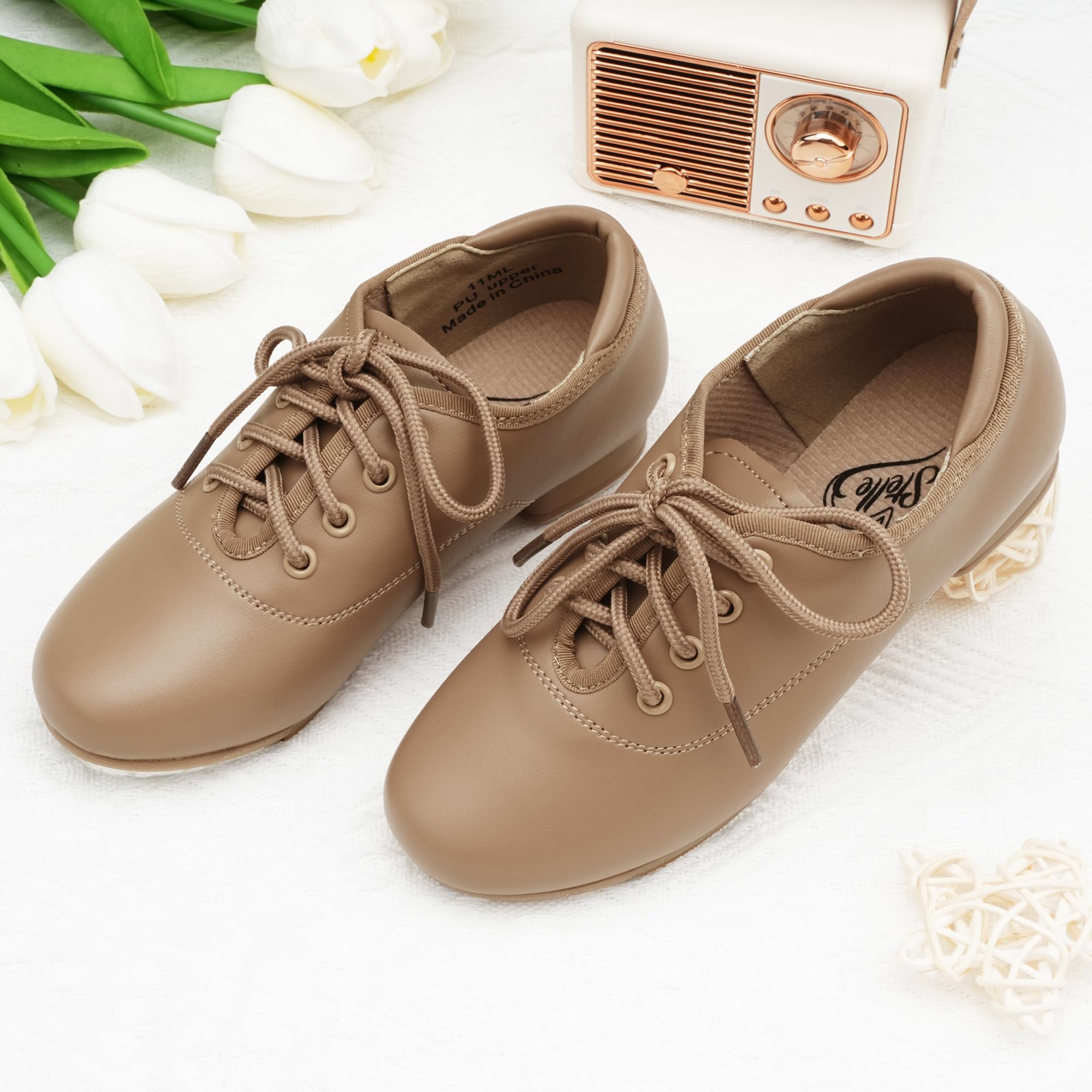 Required Tan Tap Shoe, Bigger Kid Sizes- Add size on Amazon