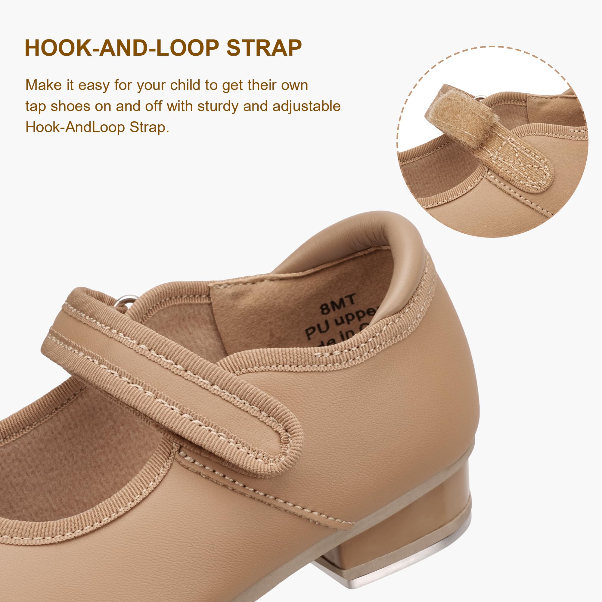 Required Girls Tap Shoes in Tan- Add size on Amazon